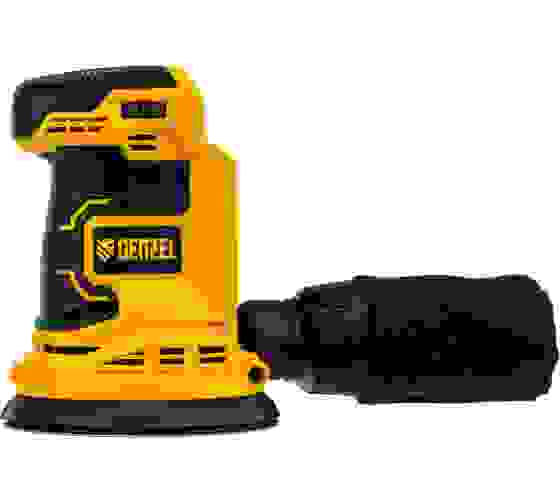 Шлифмашина эксцентриковая акк. Denzel COS-125-0 125мм 18В Li-Ion, без акк и з/у