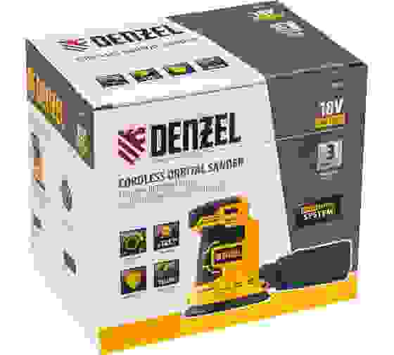 Шлифмашина эксцентриковая акк. Denzel COS-125-0 125мм 18В Li-Ion, без акк и з/у