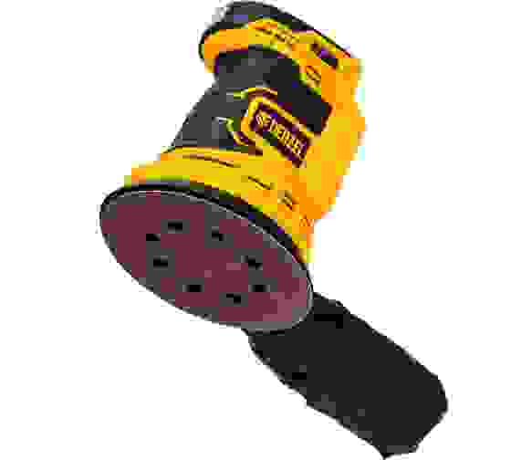 Шлифмашина эксцентриковая акк. Denzel COS-125-0 125мм 18В Li-Ion, без акк и з/у