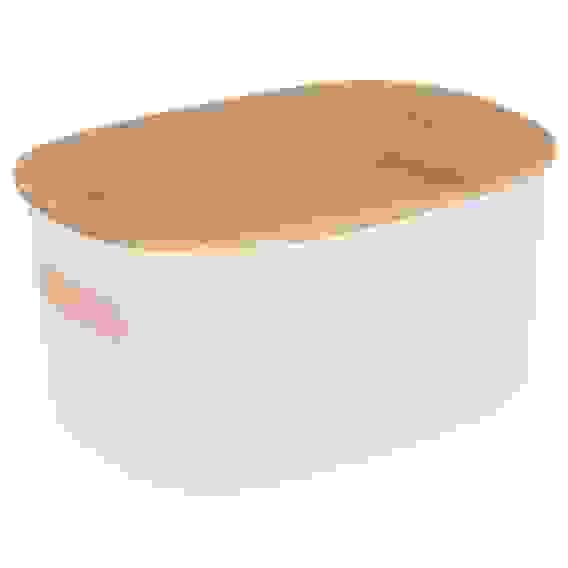 Корзина для хранения с бамбуковой крышкой \"Токио\", 24x18x12.5см VETTA