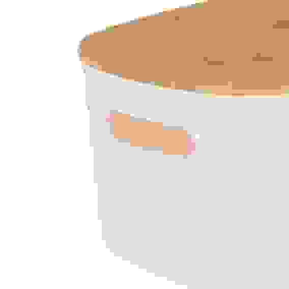 Корзина для хранения с бамбуковой крышкой &quot;Токио&quot;, 27x22,5x15,5см VETTA