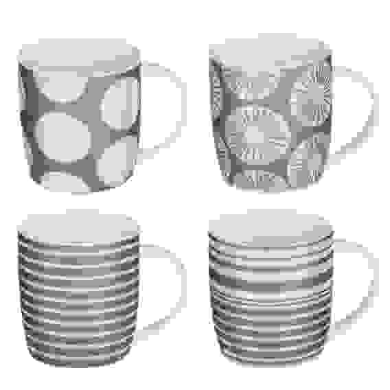 Кружка 350мл, фарфор, \"Графика-2\", 4 дизайна