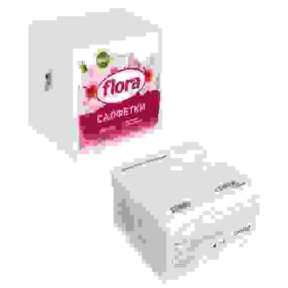 Салфетки бумажные однослойные Gratias/Flora, п/п, 100шт