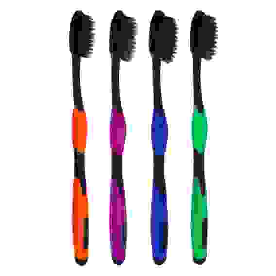 Зубная щетка, пластик, резина, мягкая жесткость, индекс 3, степень G<6, 4 цвета, ФМ22-02