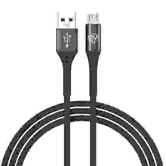 Кабель для зарядки Адреналин Micro USB, 1м, 3А, Быстрая зарядка QC 3.0, черный BY