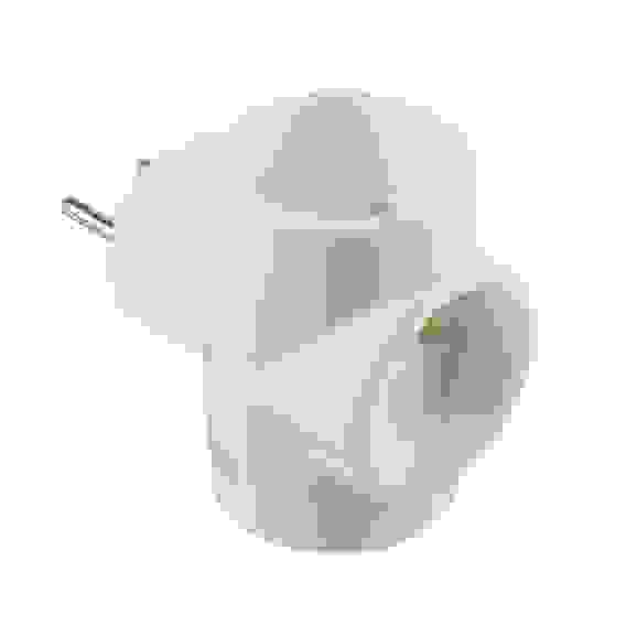 Разветвитель 3 гнезда, 6А, 3T, белый TOKER