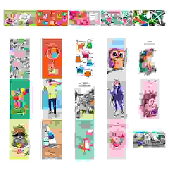 Конверт для денег Арт и Дизайн &quot;Ассорти №1&quot;, 83*167мм, 20 дизайнов