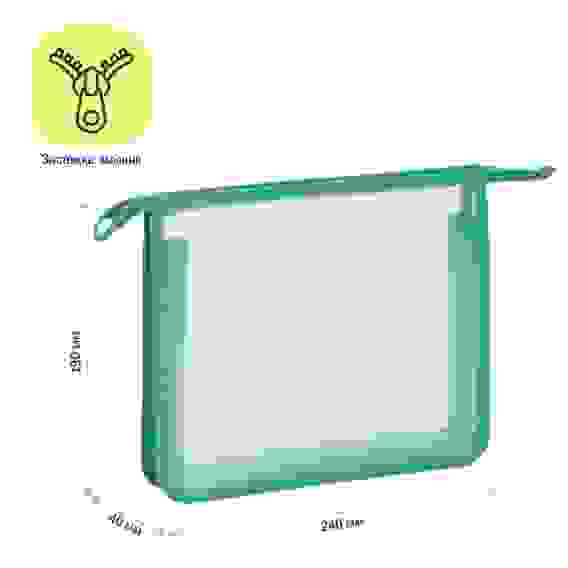 Папка для тетрадей 1 отделение А5 ArtSpace, прозрачная/неон, пластик, на молнии