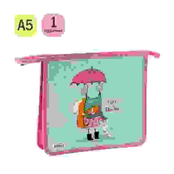 Папка для тетрадей 1 отделение, А5, ArtSpace &quot;Friends&quot;, 240*200*40мм, пластик, на молнии