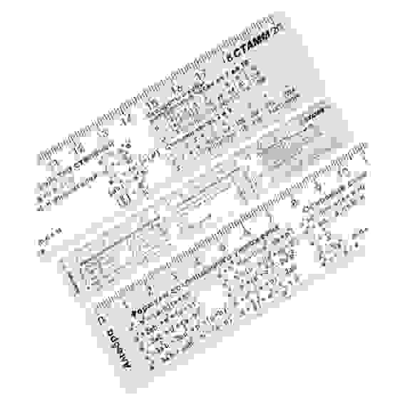 Линейка 20см СТАММ "Алгебра", со справочным материалом, пластиковая, прозрачная, бесцветная