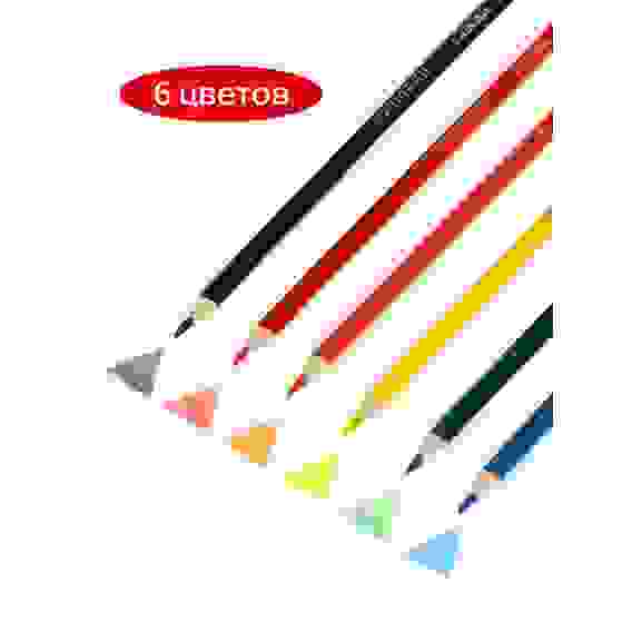 Карандаши цветные Гамма &quot;Мультики&quot;, 06цв., трехгранные, заточен., картон. упак., европодвес