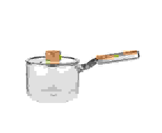 Ковш 1,5л термостойкое стекло дер/мет/руч