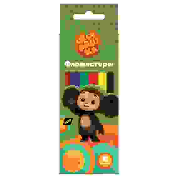 Фломастеры Мульти-Пульти "Чебурашка", 06цв., смываемые, картон, европодвес