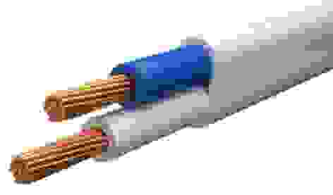 Провод ШВВП 2х0,5 (бухта 10м) (ГОСТ) соед. б. мед выс. гибк. дв. изол. ПВХ 2