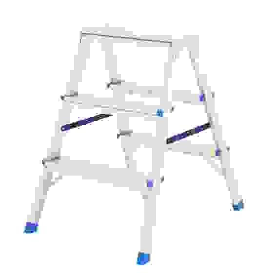 Стремянка 3 ступ., двухстороняя алюминиевая, Россия// Сибртех