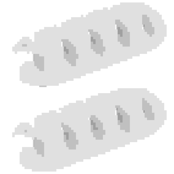 Держатели для 5 проводов на клейкой основе, цвет-белый, 2 шт