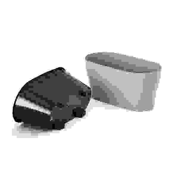 Горшок цветочный "Лея" 4л овальный двойной (с автополивом) (серый) (уп.6)