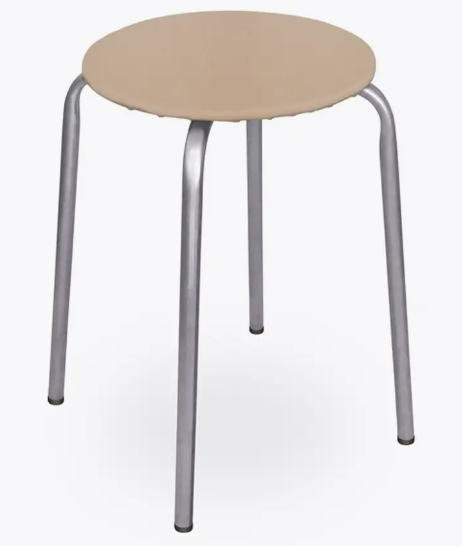 Табурет &quot;Эконом&quot; на 4-х оп (круг ДСП) беж ТЭ2Б