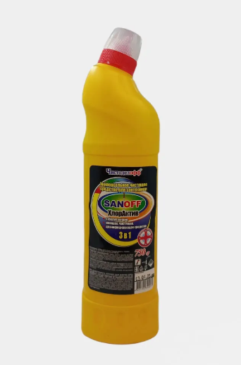 Чистящее средство Санитарный-гель 750гр Sanoff Хлор актив