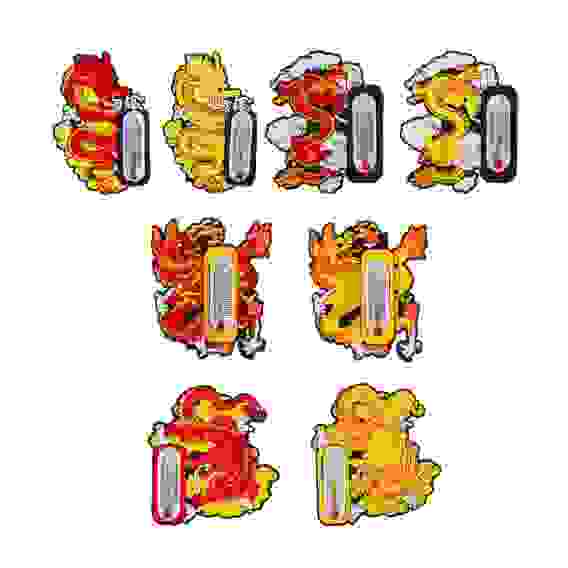 Магнит Символ Года с термометром, ПВХ, 6х0,5х4,5см, ассортимент дизайнов, арт.2 СНОУ БУМ