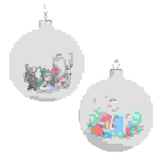 Шар &quot;Новогодняя открытка&quot;, 85 мм, стекло СНОУ БУМ