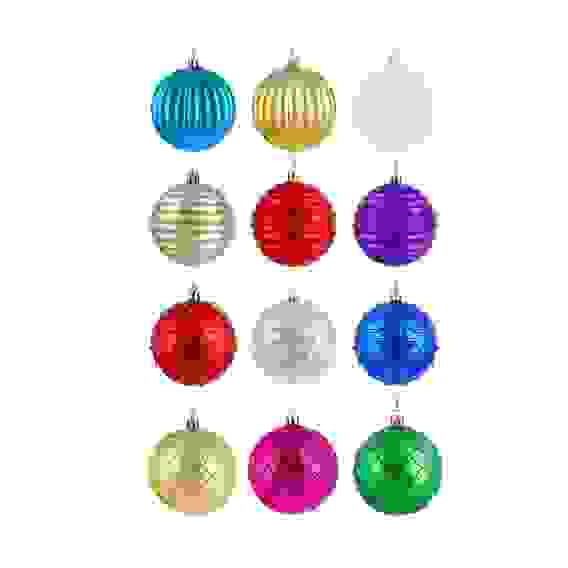 Шар формовой 8 см, цвета в ассортименте, пластик, арт.23-1 СНОУ БУМ