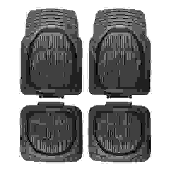 Набор ковров с высоким бортом 4шт, термопласт, универсальные, черные Track NG