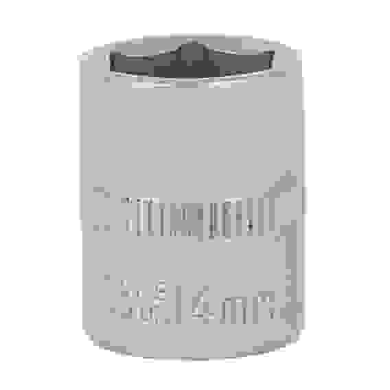 Головка торцевая, 6 граней, 14 мм, 1/4&quot;, хром-ванадий ЕРМАК