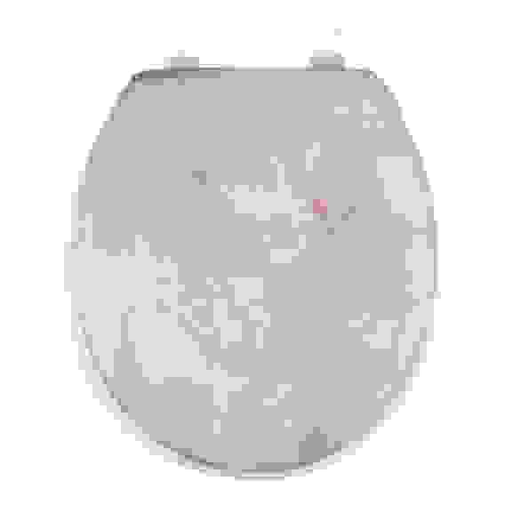 Сиденье для унитаза ПВХ, поролон, 39x36см, мрамор беж VETTA