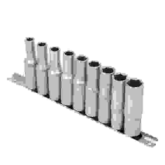 Головки шестигранные удлинённые 1/2&quot;: 8, 9, 10, 11, 12, 13, 14, 15, 17 мм ЕРМАК