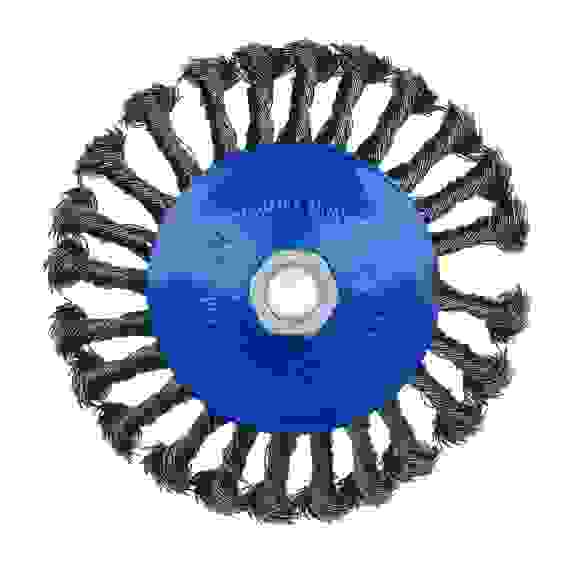 Щетка металл. для УШМ, диаметр 125мм/М14, крученая (тарелка) РОКОТ