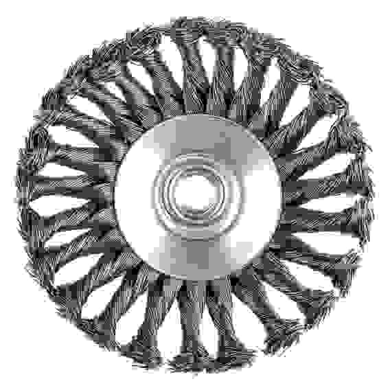 Щетка металл. для УШМ 125мм/М14, крученая (тарелка) ЕРМАК