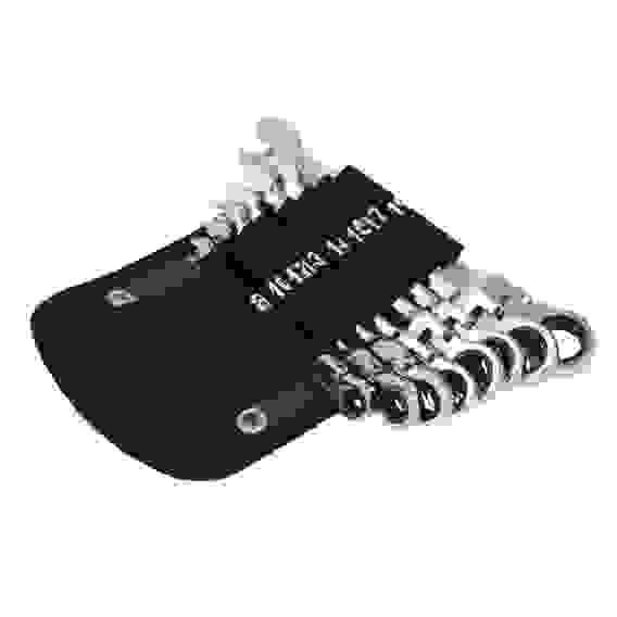 Набор шарнирных трещоточных комбинированных ключей, 8 пр. РОКОТ