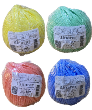 Шпагат п/п 100м. цветной