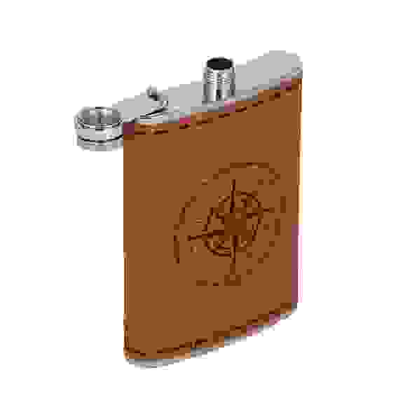 Набор походный, фляга, 4 стопки, лейка, нержав.сталь AZOR FISHING