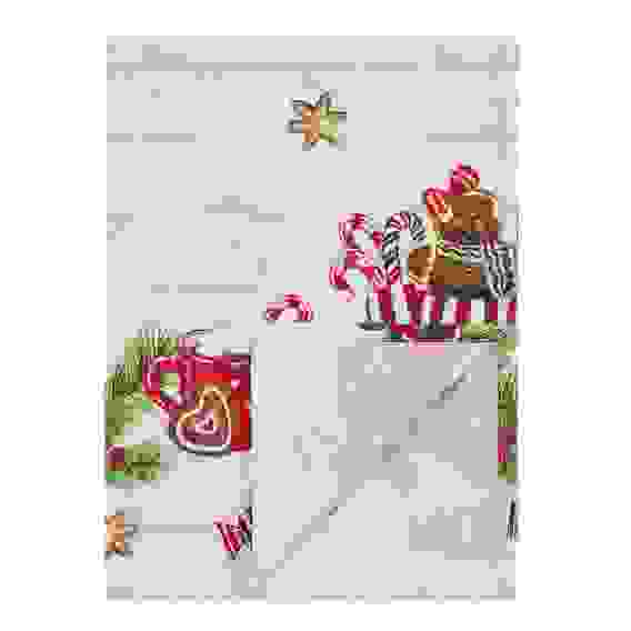 Акция!Скатерть текстильная 110х140см с водоотталк.пропиткой, 100% полиэстер PROVANCE Имбирный пряник