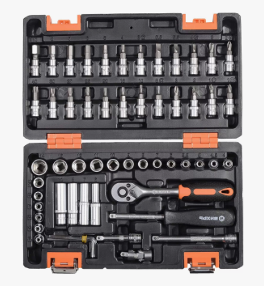 Набор инструментов, 1/4&quot; , CrV, в кейсе 57 предм Вихрь