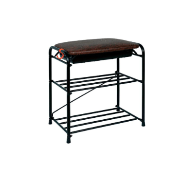 Подставка для обуви 3-х полочная 45 с сиденьем и ящиком медный антик Альфа 13