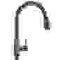 Смеситель для кухни, выдвиж. излив 40см, кер. картридж 35мм, графит, нерж. сталь, SS01-E132 СоюзКран