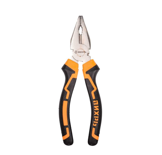 Плоскогубцы (пассатижи),160мм.,никелированные,двухкомпонентные рукоятки Вихрь 73/6/3/6