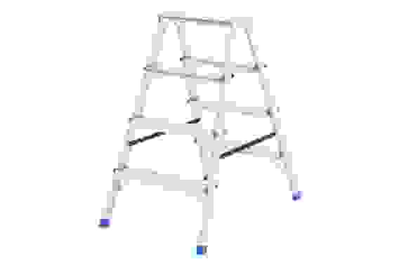 Стремянка 4 ступ., двухсторонняя, алюминиевая Россия// Сибртех