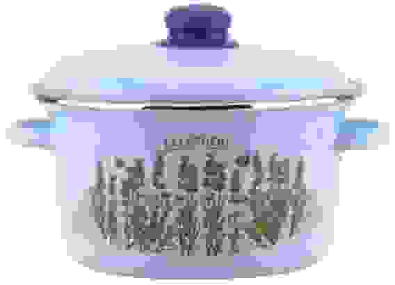 Кастрюля 1,5л конич голубая с рис [ЛАВАНДА]