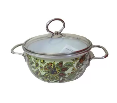 Кастрюля 1,5л сфер салатовая с рис [IMPERIO]