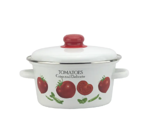 Кастрюля 2,5л конич белая с рис [ТОМАТО]