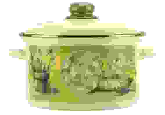 Кастрюля 4,0л цил палевая с рис