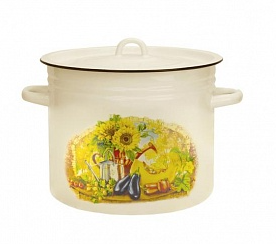 Кастрюля 11,5л цил палевая с рис