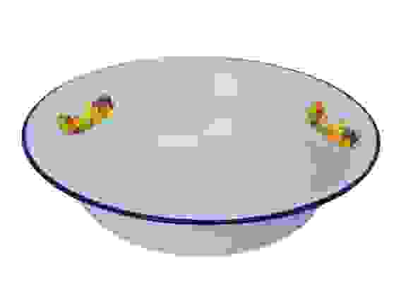 Таз 12,0л эм серо-голубой с рис [ЭКЗОТИКА]