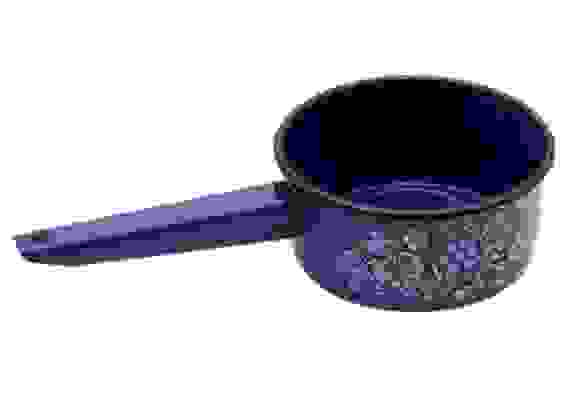 Ковш 1,0л эм синий с зерн с рис [ГОЛУБИКА]