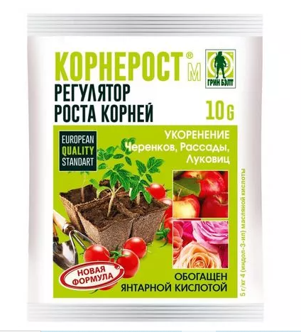 Корнерост-М 10гр. (стимулятор корнеобразования) (янтарная кислота+хитозан) пакет Грин Бэлт 01-584