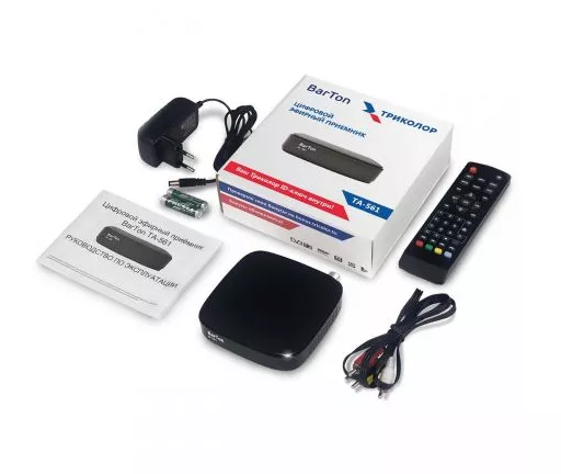 Ресивер TV-тюнер BarTon TA-561 DVB-T2, HDMI, USB,, Jack3,5-3RCA в/к, пр-во РФ